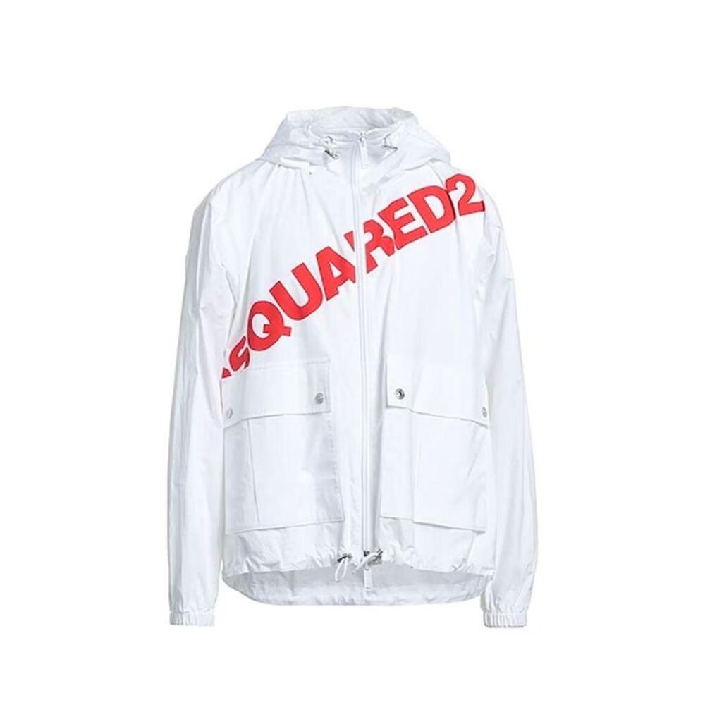 Dsquared² Cotton Shell Lightweight Jacket Men White Jackets